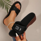 Women's Sandals Fashion Heeled Sandals For Summer Shoes Women Slippers Summer Footwear Female Block Heels Sandalias De Mujer