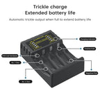AA/AAA Battery Charger 4 Slots Intelligent LED Indicator USB C Micro Charger for Ni-MH/Ni-Cd Rechargeable AA/AAA Battery Charger