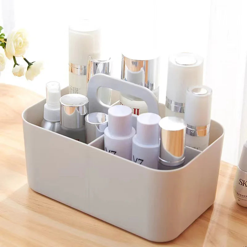 Cosmetics storage box Large capacity household dust dresser Skin care product rack Cosmetic case Desktop finishing box