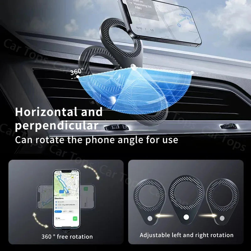 Car Mobile Phone Holder For Ford Mustang Mach-E Rally 2025 2024 Mount MagSafe Bracket Wireless Charger Stand Auto Accessories