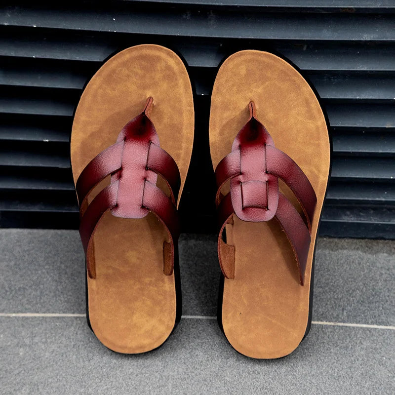 Men's High Quality Sandals Summer Men Shoes Breathable Walking Beach Slippers Outdoor Sandals Casual Fashion Male Filp Flops