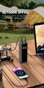 160W Power Bank 30000mah TFT Digital Display PD100W PD QC SCP PD80W+PD80W Laptop Phone Earphone Portable Two Way Fast Charging