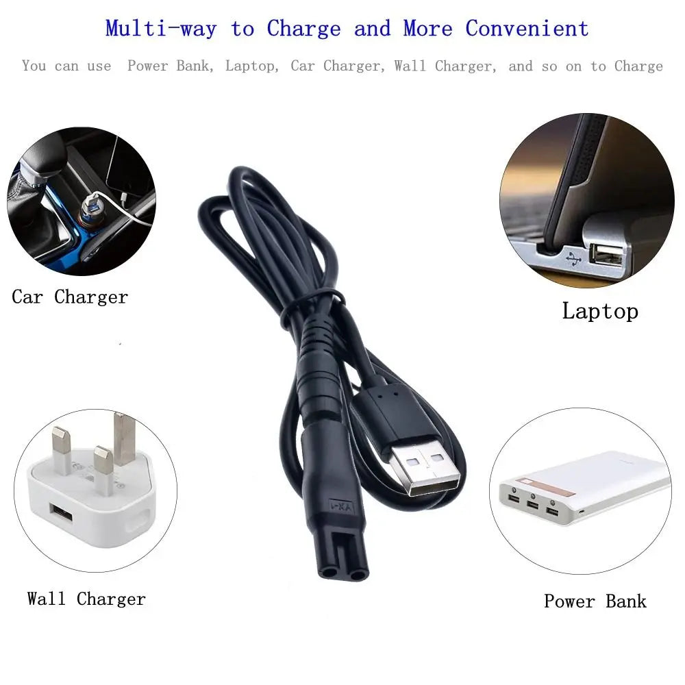 Charger Shaving Machine Hair Clippers Charger USB Adapter USB Charging Plug Cable Power Cord Electric Hair Clippers Charger
