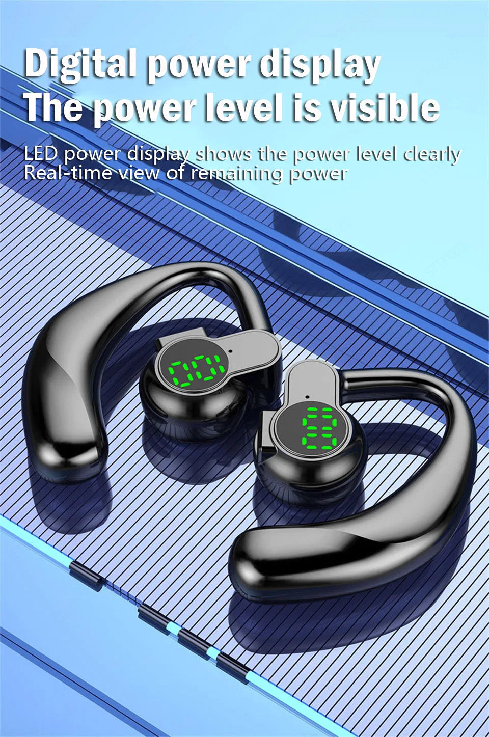 Wireless Bluetooth Headphones Full Open Headset Air Conduction Ear Hook Earphones Handsfree Noise Canceling Audifonos Sports