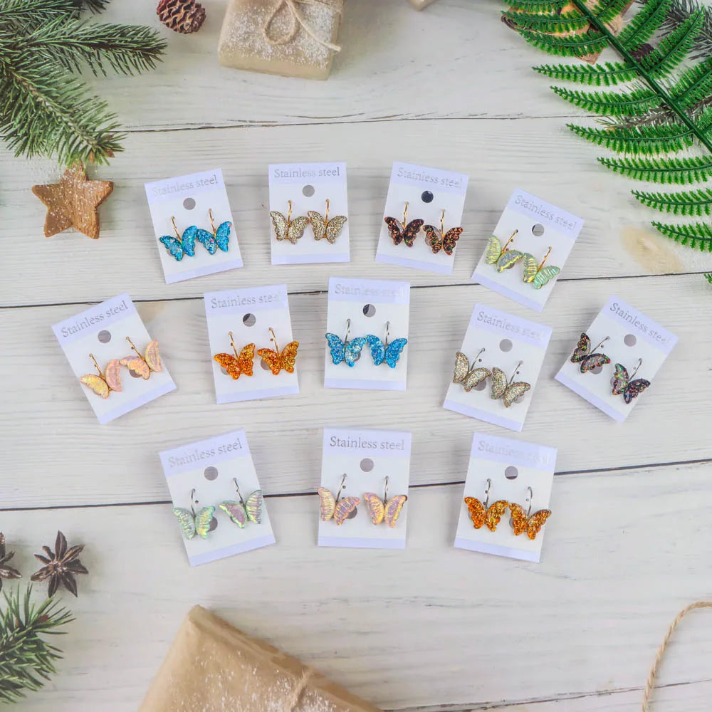 10Pairs/Lot Fashionable Women's Stainless Steel Earrings, Daily Jewelry Accessories Gifted To Friends, Randomly Shipped