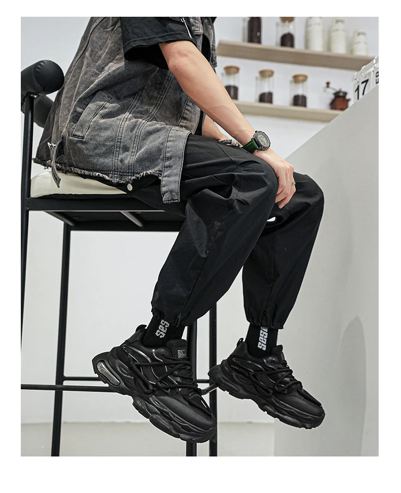 Fashion Shoes For Men White Sneakers Male Platform Walking Shoes Punk Lace Up Outdoor Men’s Outdoor Breathable Sneakers