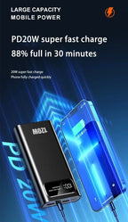 2025 Fast Charging Power Bank 200000mAh Ultra Large Capacity Powerbank 120W Super Charge Portable External Battery LED Display