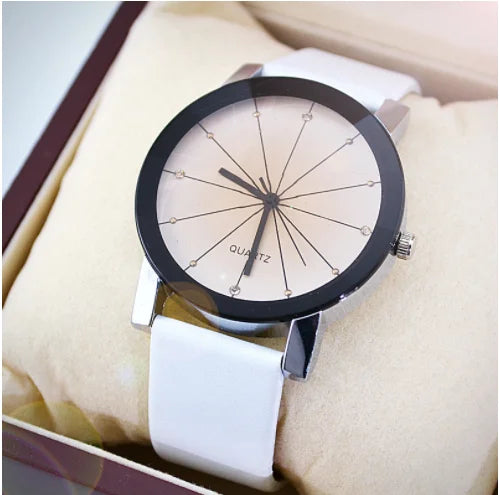 Couple Lover Watches Quartz Dial Clock PU Leather WristWatch Relojes Watch Women Men Fashion Luxury Relogio Feminino Saat