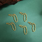 EUEAVAN 10pcs United States New York Washington State Map Pendant for Necklace Stainless Steel Charm DIY Jewelry Making Supplies