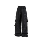 Men's sportswear pants are simple, versatile, retro and fashionable with large pleated pockets for outdoor work