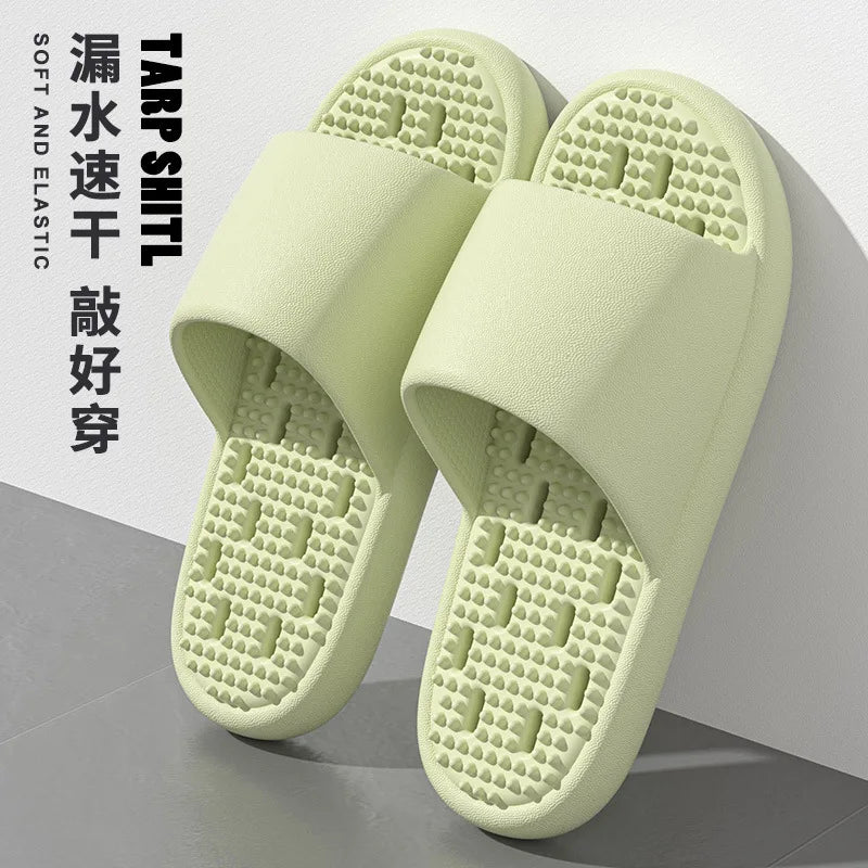 Bathroom slippers for women: Quick-drying, anti-slip, hollowed-out, comfortable to step on, massage for couples, for men