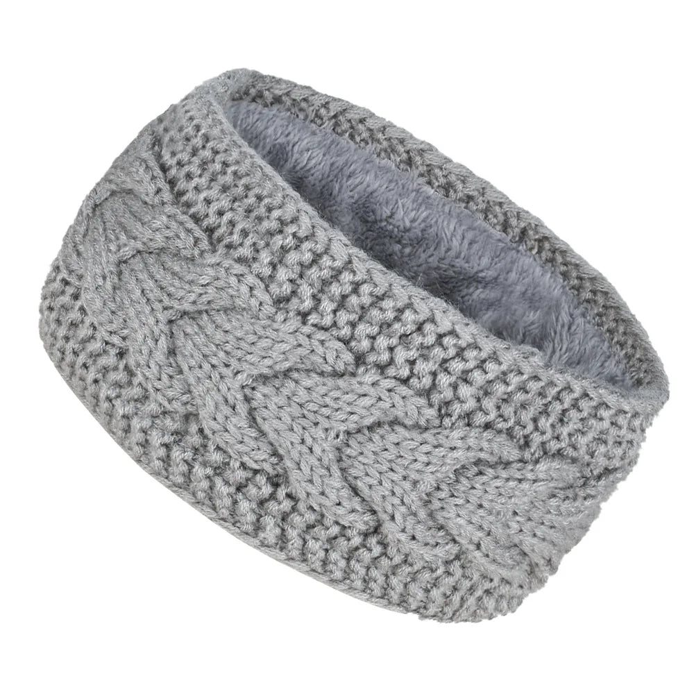 Winter Knitted Inner Layer with Velvet Windproof and Keepwarm Headband