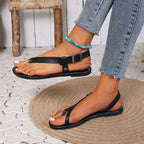 Women Sandals 2025 New Summer Shoes for Women Open Toe Casual  Flip Flops Woman Sandals Buckle Strap Soft Bottom Ladies Shoes