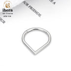 G23 Titanium F136 Water Drop Nose Septum Clicker Ring 16G CZ Hinged Segment Earring Ear Cartilage Daith Helix Piercing Jewelry