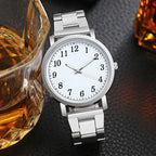 2PCS Couple's Watches Men Business Watch Fashion Analog Women Quartz Watch (Without Box)