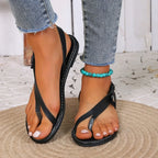 Women Sandals 2025 New Summer Shoes for Women Open Toe Casual  Flip Flops Woman Sandals Buckle Strap Soft Bottom Ladies Shoes