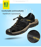 Men's Comfortable Beach Sandals Handmade Genuine Men's Shoes Fashion Men‘s Sneakers Sale Summer Men's Sandals Outdoor Non-slip