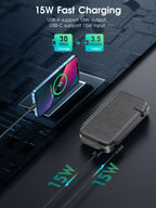 43800mAh Solar Power Bank with 4 Solar Panel Large capacity Wireless Charger Three defenses External Battery LED Light Powerbank