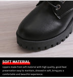 Women's High Heels Ankle Boots for 2023 Black PU Leather Platform Short Boots Woman Side Zipper Thick Heeled Punk Botas De Mujer