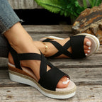 Summer Woman's Sandals Fashion Open Toe Women Wedges Sandals Comfortable Beach Shoes Outdoor Anti-Slip Platform Shoes for Women