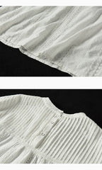 Women's elegant blouses 100% cotton embroidery hollow out white black shirts ladies office wear women long sleeve tops