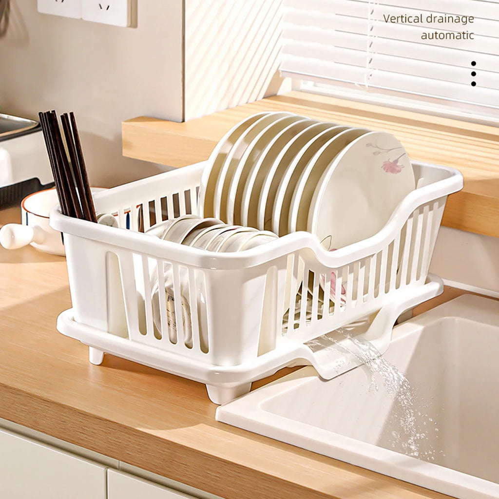 Kitchen drain bowl rack Drainage board, countertop, tableware, plates, bowls, chopsticks, spoons, storage container