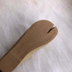 Flat Shoes Woman Microfiber Leather Comfy Flats Split Toe Slippers Soft Bottom Loafers Brief Ladies Trotter Moccasins 2025 ﻿