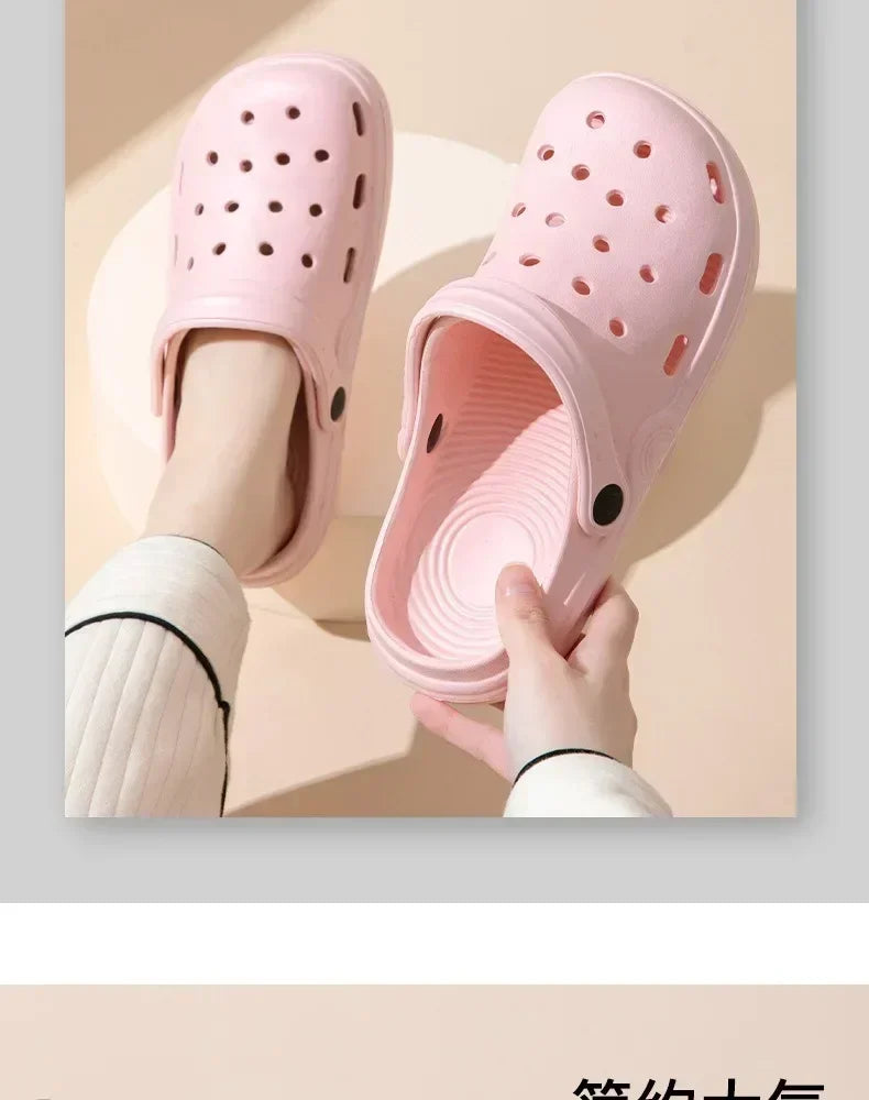 Womens House Slippers Casual Garden Clogs Outdoor Wide Toe Shoe for Ladies Men Sandalia Non Slip Indoor Outdoor Shoes