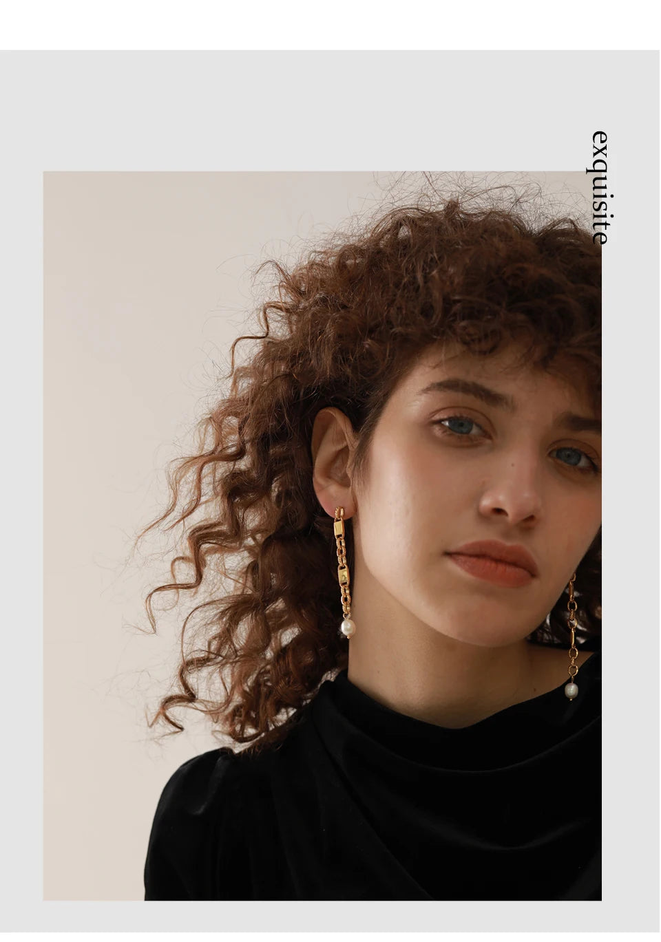 Yhpup Long Hanging Stainless Steel Chain Natural Pearl Drop Earrings Dangle Fashion Party Geometric Charm Temperament Jewelry