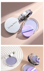 1PC Violet Cream To Powder Skin-friendly Skin Natural Face Long Lasting Oil-controlling Contouring Powder Cosmetics