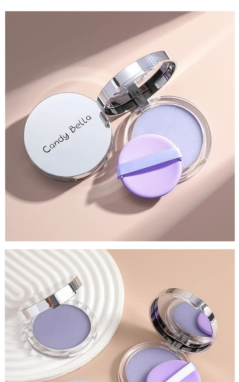 1PC Violet Cream To Powder Skin-friendly Skin Natural Face Long Lasting Oil-controlling Contouring Powder Cosmetics