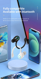 Bluetooth 5.2 Business Wireless Headphone Ear-Hook Mini HIFI Bass Noise Cancelling Earphone With Mic Sport Game Headset
