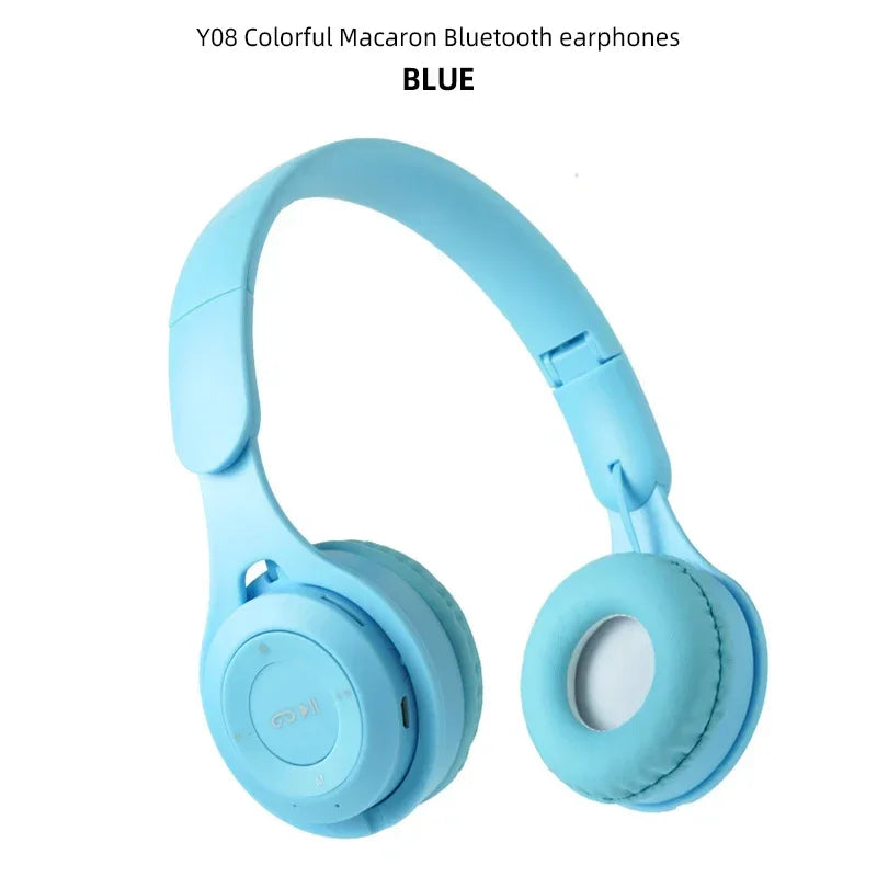 Headphones Kids Wireless Bluetooth Earphones Stereo Foldable Helmets Music Gaming Headsets Over-ear Headphones for Android ios