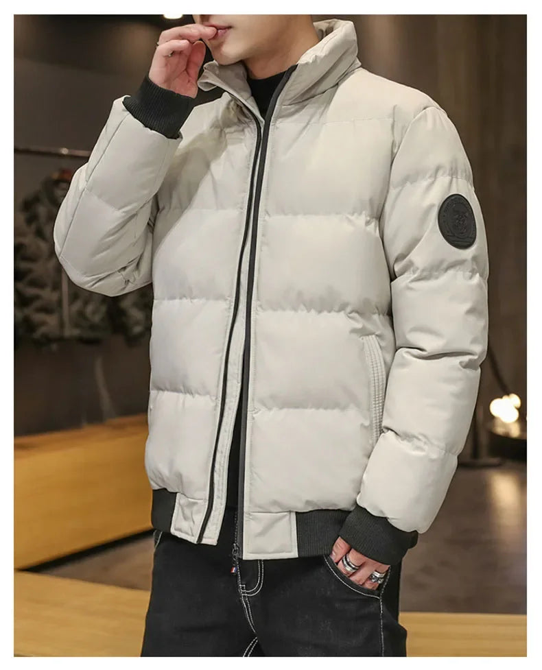 Winter Man Jackets Cotton-padded Parkas Puffer Jacket Men Warm Coats Thick Fashion Casual Outwear Streetwear Men's Clothing Top