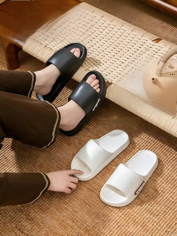 Men's Non-Slip Slippers for Women Summer New Indoor Home Soft Bottom Middle-Aged and Elderly Couples Bathroom Bathing Slippers for Men