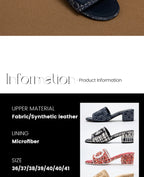 Women's Slippers 2024 New Brand Fabric Low Heel Sandals Outdoor Business Commuter Women's Shoes