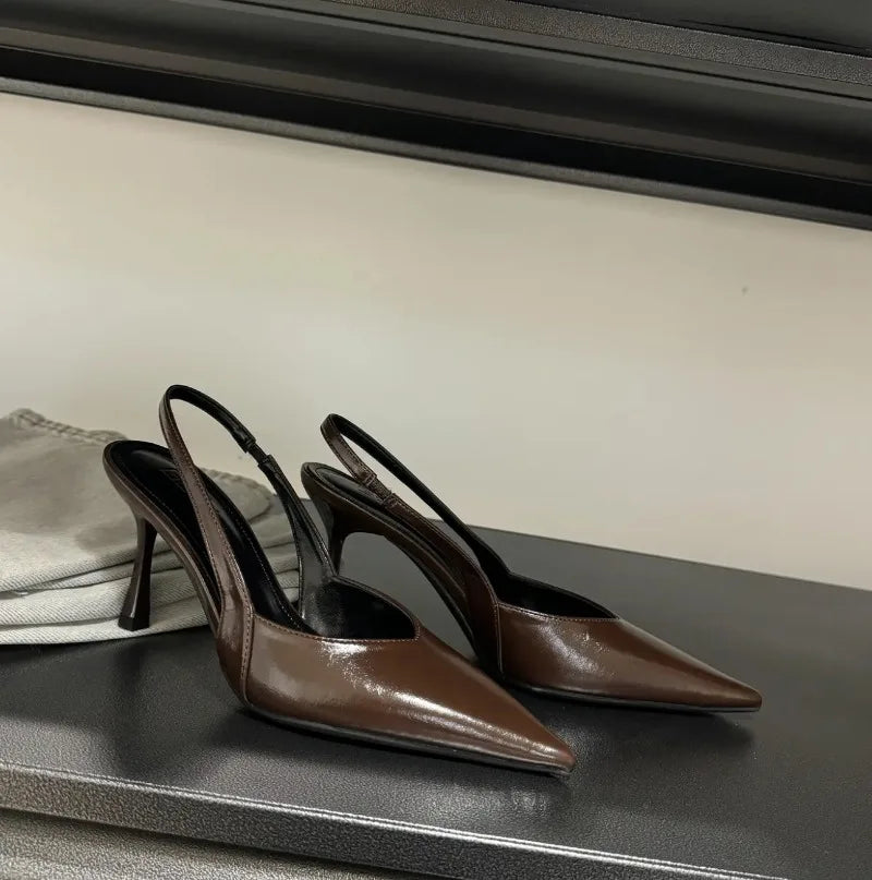 High Heeled Sandals Women Pointed Toe Elegant Shoes Sexy Fashion Pumps 2025 New Luxury Designer Brand Dress Zapatillas De Mujer