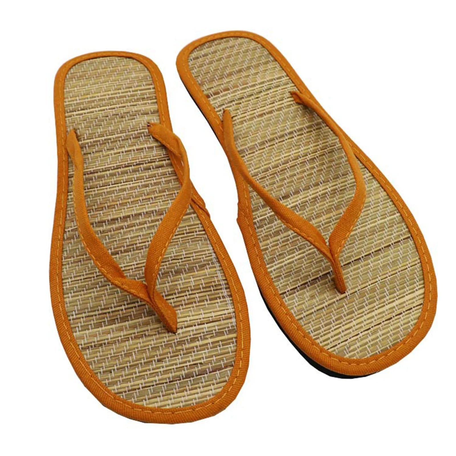 Women Flat Flip-flops Slippers Comfortable Non-slip Sandals Bamboo Rattan Flip Flop Home Bathroom Fashion Slippers Zapatos 2022