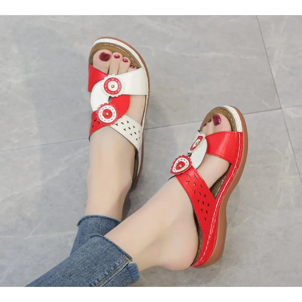 Women Slippers 2025 New Summer Casual Open Toe Shallow Sandals Flats Shoes Low Heels Slippers Slides Women Zapatos De Mujer