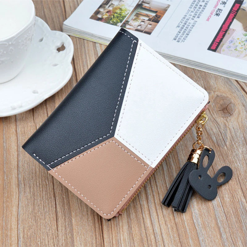 Fashion Wallets Coin Purse Lady Short Purses Portable Clutch Small Handbags Women Cards Holder PU Leather Foldable Money Bags