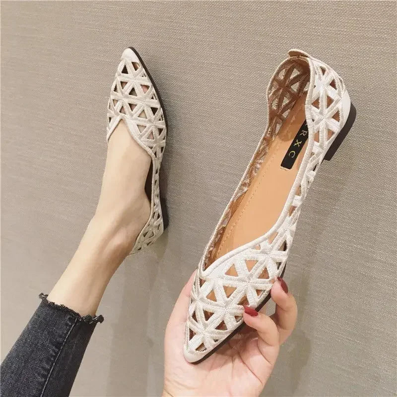Woman Flats Korean Style Shoes for Women Pointed Toe Casual Beau Today Lastest On Sale High Quality Fashion Stylish Vacation