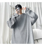 Men's High Street Long Sleeve T-Shirt - Trendy Casual Top Loose Fit Comfortable Wear, Modern Minimalist Style, Everyday Essentia