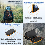 Folding Solar Power Bank with 4 Solar Panels 50000mAh Portable Solar External Battery Compatible with IOS Android USB-A USB-C