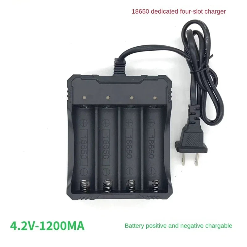 4 Chargers 4 Slot Wire Charger for 18650 Battery Charger Intelligent Fast Charging for 18650 Li-Ion Battery Flashlight Battery
