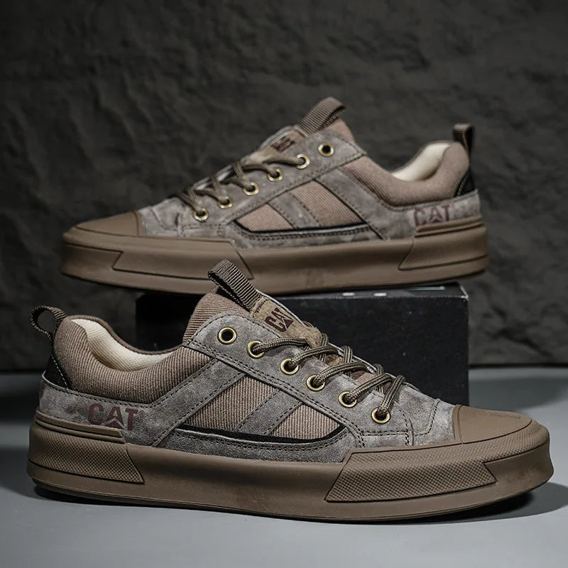 New Shoes for Men Casual Male Sneakers Platform New Men's Casual Leather Shoes Business or Casual Thick-bottom Wear-resistant