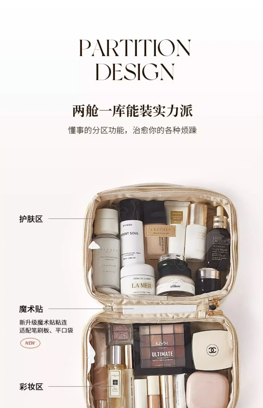 Cosmetic bag  new high-end exquisite portable travel portable toiletry bag large capacity cosmetics storage bag women handbags