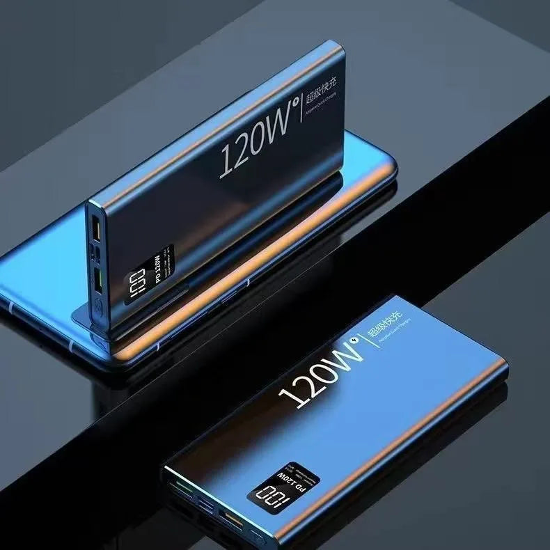 Original 120W Powerbank 50000mAh Mobile External Spare Battery Portable Charger Super Fast Charging For iPhone Xiaomi Power Bank