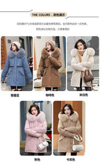Winter Coat 2025 New Women's Thick Cotton Jacket Women's Medium long Korean version Fur collar Coat Female Warm Parka Overcoat