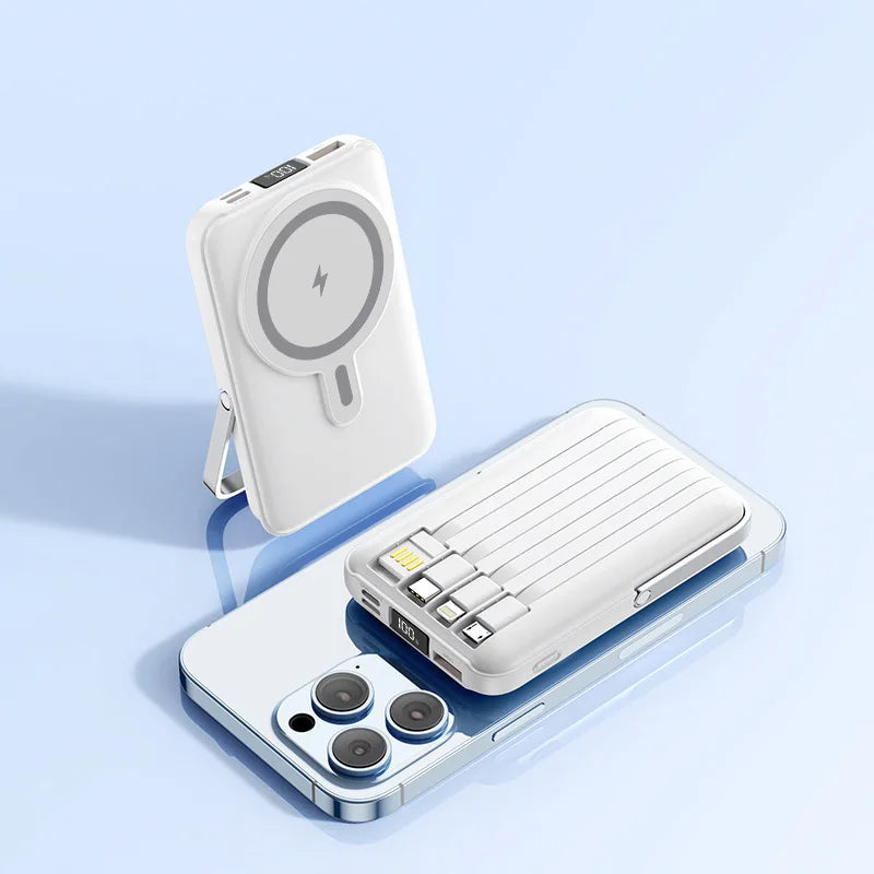 Magnetic Power Bank with Bracket 50000 MAh Large Capacity Built-in PD20W Two-way Fast Charging External Battery for iPhone