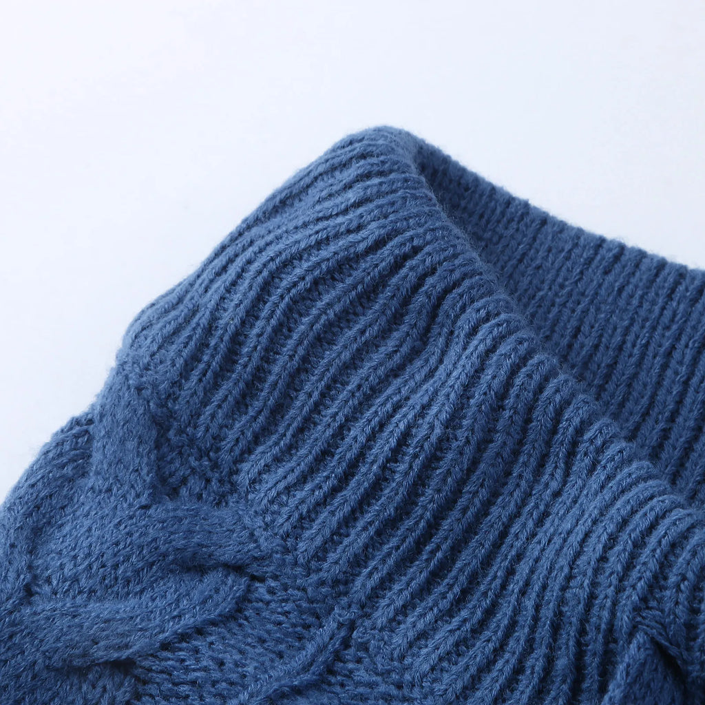 Men's Sweater Knitted Pants Solid Color Casual Pants Autumn Winter Warm  Knitted Slim Fit Pants for Male Long Pant